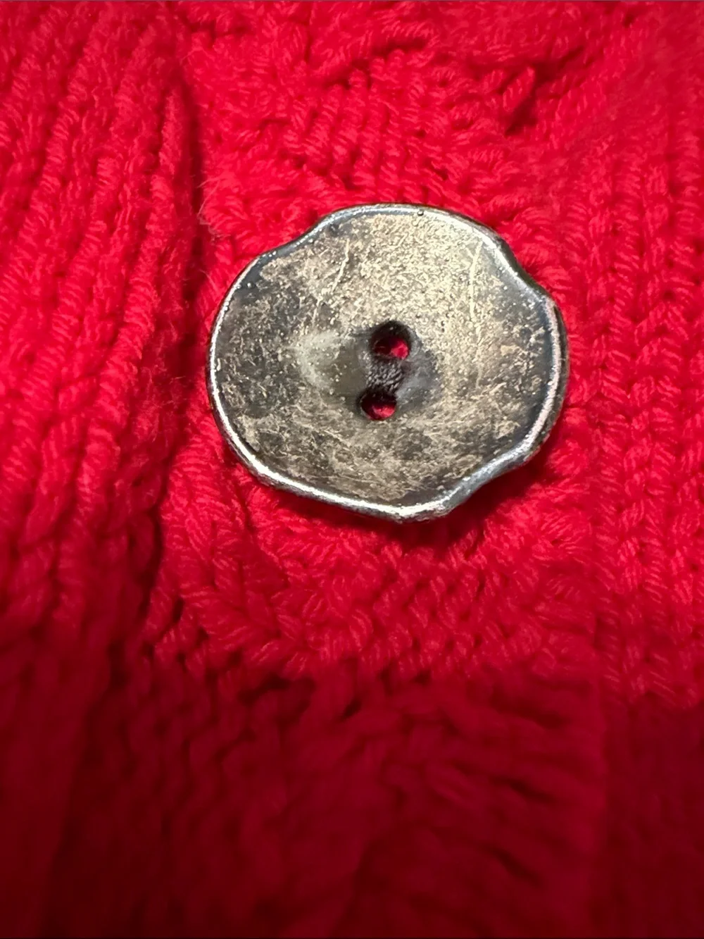 Coldwater Creek Women's Red V-Neck Button Cardigan Size XL